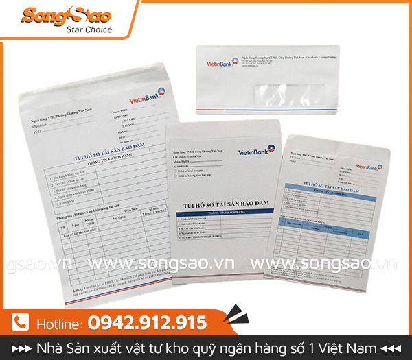 Hồ sơ tài sản bảo đảm, phong bì Vietinbank